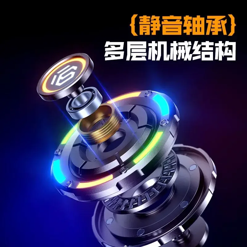 Luminoso Fidget Spinner Metal Push Slider PPB Magnetic Fidget Toys Office Adult Stress Relief Toy Hand Spinner Gifts for Kids