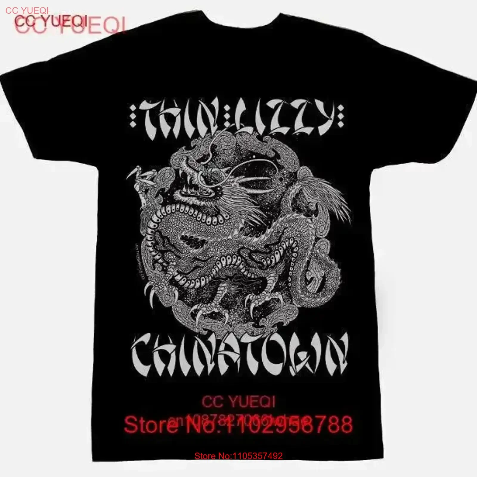 New Thin Lizzy Chinatown For Fan S 2345XL T shirt vintage Washed Top For Everyday Wear Breathable homme streetwear fashion
