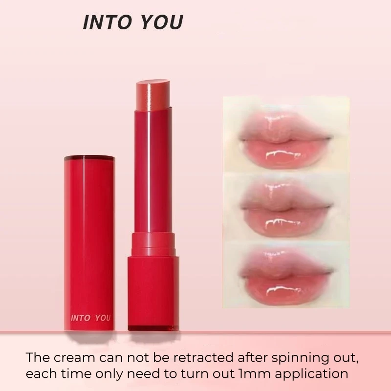 INTO YOU Mirror Glow Solid Lip Gloss Lipstick 2.2g Hidden Lip Lines Women Beauty Lip Makeup Professional Cosmetics