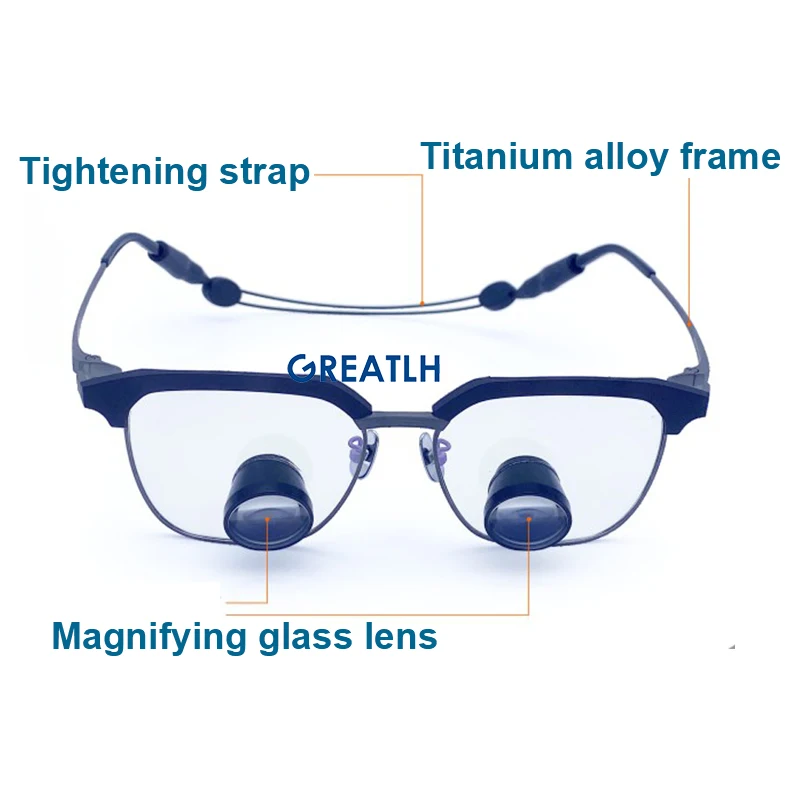 Medical Surgical Binocular Magnifier Titanium Framedentist Binoculars Magnifier TTL Ultra Light Loupe