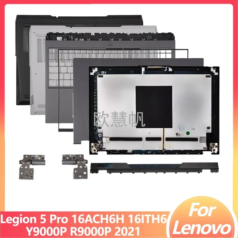 

T New for Legion 5 Pro 16ACH6H 16ITH6 16ITH6H Y9000P R9000P 2021H LCD Back Cover Front Bezel Hinge Palmrest Bottom Case Keyboard