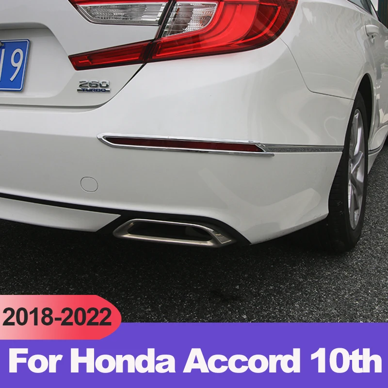 

For Honda Accord 10th X 2018 2019 2020 2021 2022 Hybrid ABS Car Rear Fog Light Lamp Cover Frame Case Trim Stickers Accessories