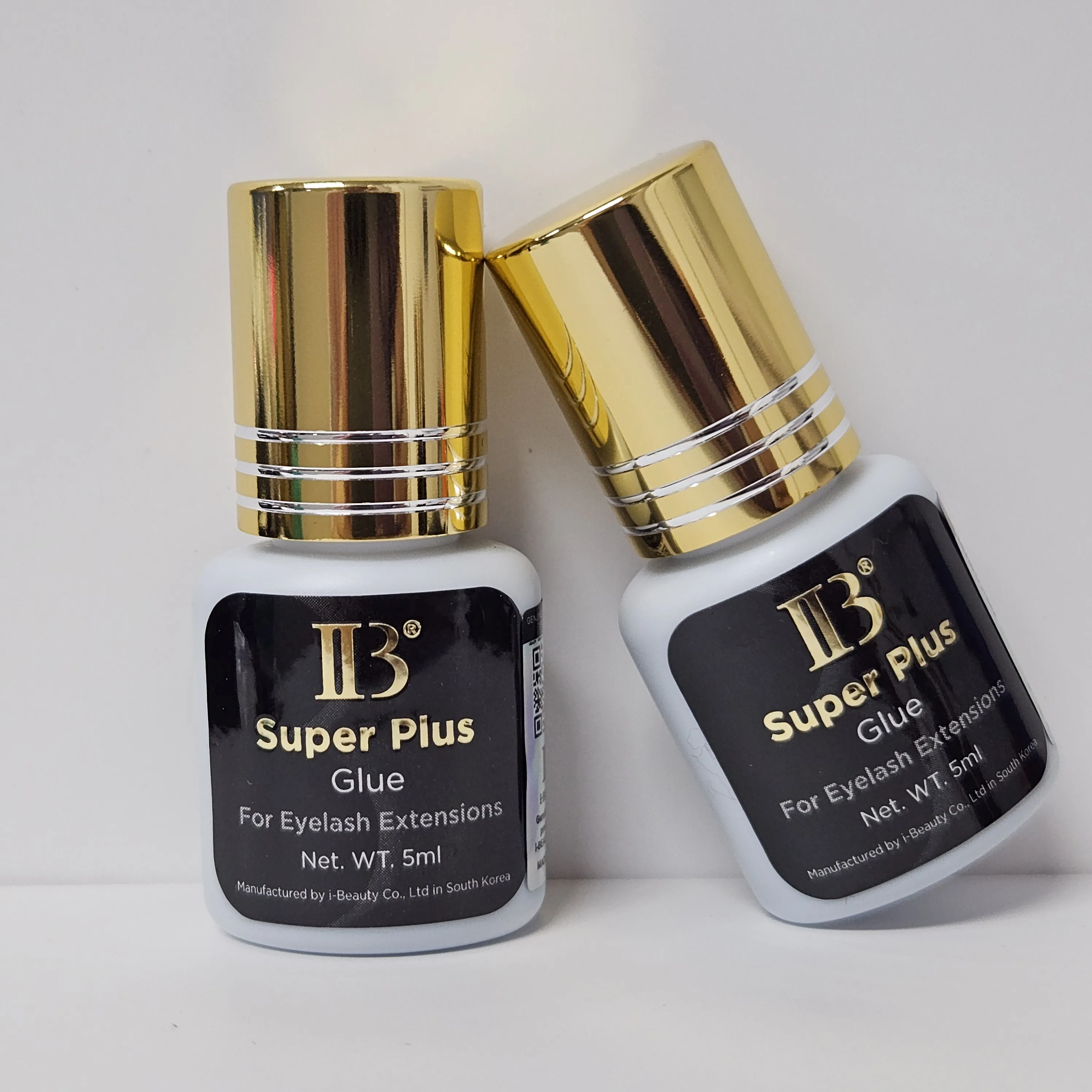 Colle pour extensions de cils IB 0.5 ~ 1Sec, originale, IBeauty Super Plus, capuchon doré, colle noire, outils de maquillage adhésifs pour faux cils, vente en gros 1
