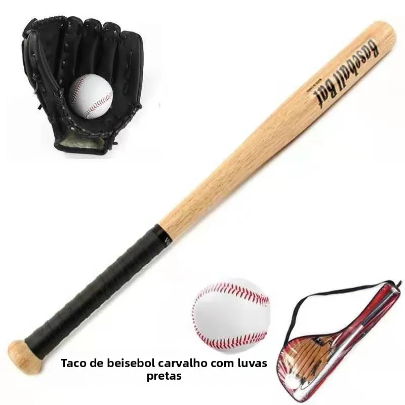 初心者向け子供用野球用品セット-レザーグローブ-ユースバックパック-アルミ合金製バスウッドオーク製トレーニング野球バット