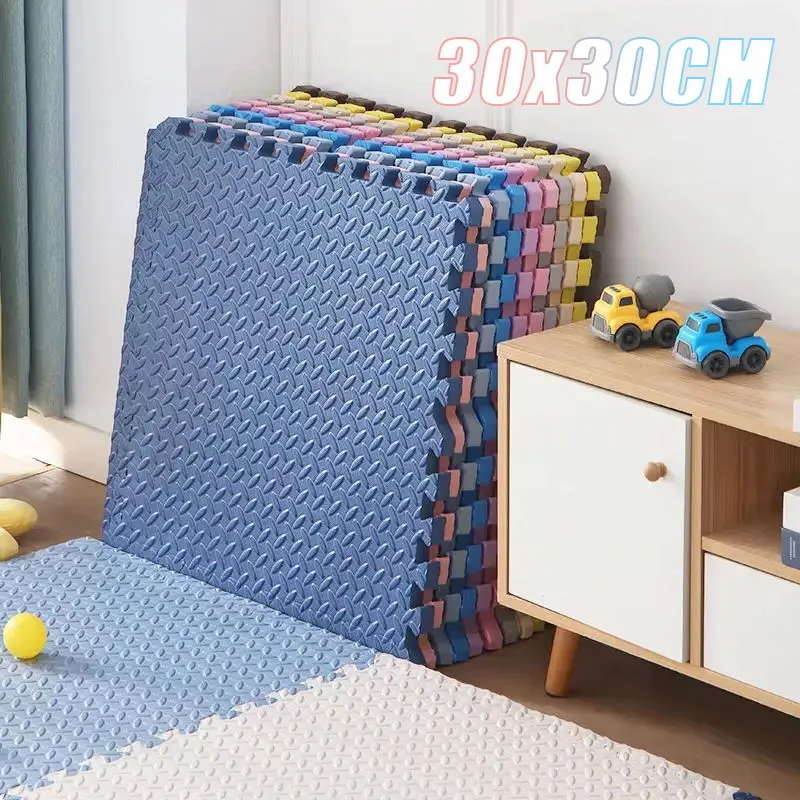 

Thick Foam Interlocking Crawling Play Mat Soft Floor Carpet Summer Puzzle Rug for Kids Bedroom Home Nursery Playroom Floor Decor