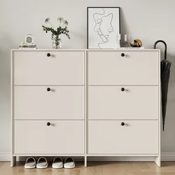 All aluminum brand new shoe cabinet, ultra-thin, white style, customizable shoe rack