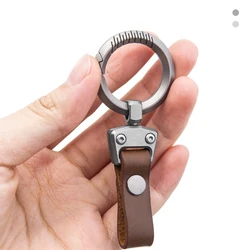 High-end Titanium Alloy Belt Keychain Men's Can 360° Rotary Waist Hanging Car Key Chain Key Ring Suitable For Most Car Keys