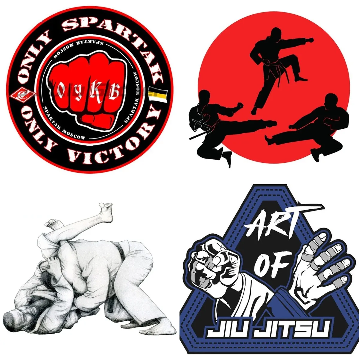

Creativity Jiu Jitsu Art Pattern Car Stickers DIY Camper Sport Flag Text Sticker Waterproof Vehicle Decalk Decoration