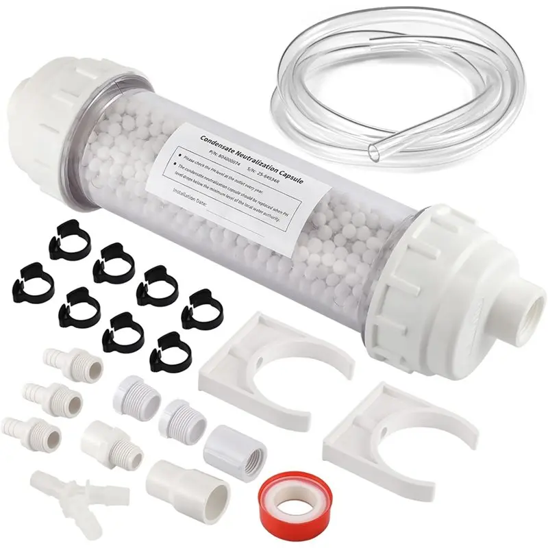 

【HAPPY】Комплект нейтрализатора конденсата для Rinnai 804000074, высокостабильные микропористые гранулы для нейтрализации pH, снижение ХПК