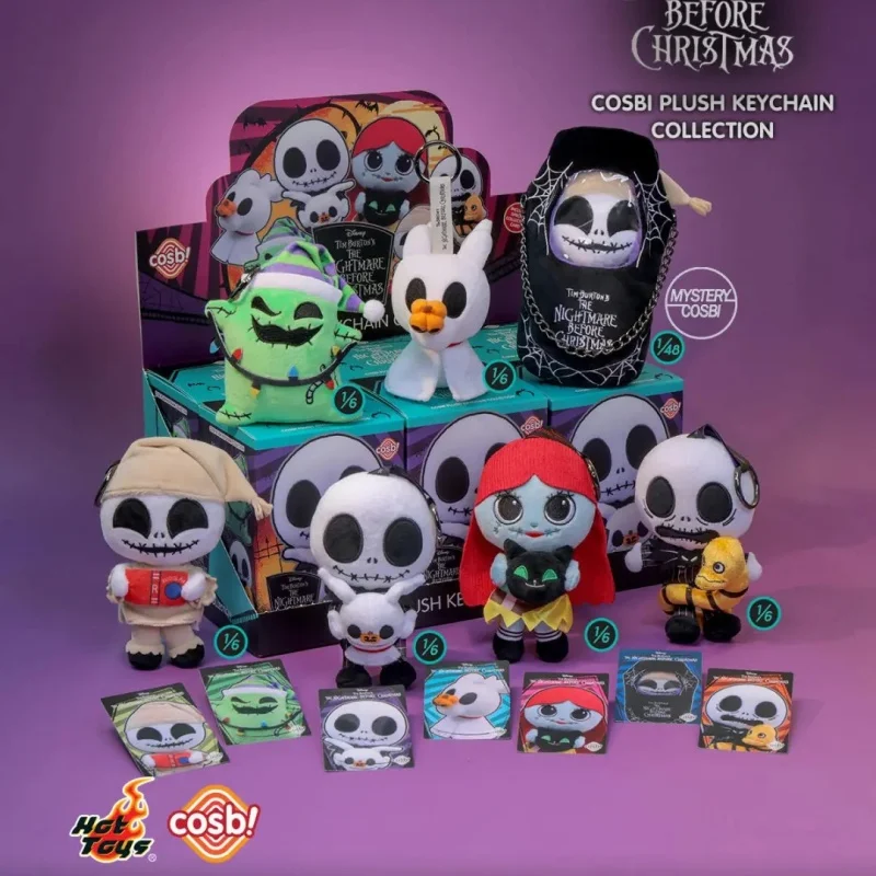 2025 New The Nightmare Before Christmas Mystery Figure Blind Box Cosbi Collection Model Keyring Halloween Ghost Theme Gifts