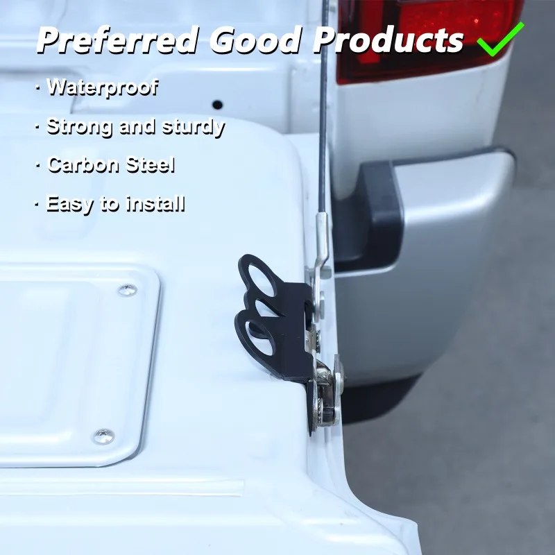 

Carbon Steel For 2015-2022 Mitsubishi L200 Triton Tailgate Extension Anchor Points cargo towing tightener black accessories