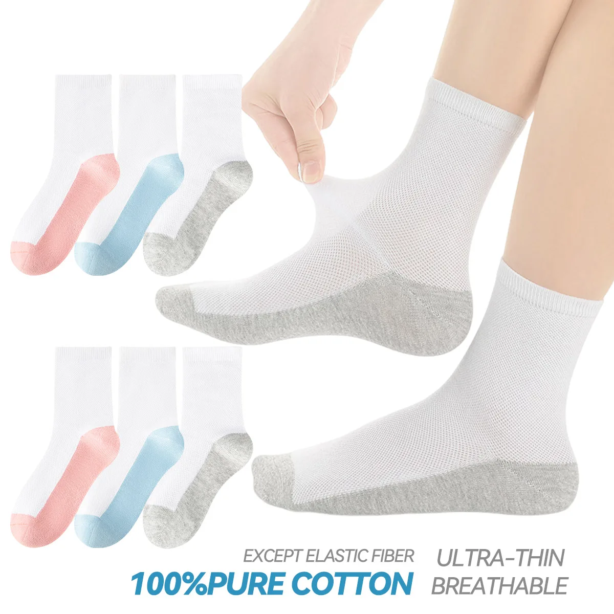 Stain-Resistant Pure Cotton Seamless Mesh-Breathable Summer Top for School And Home Wear - Suitable for Kids And Adults