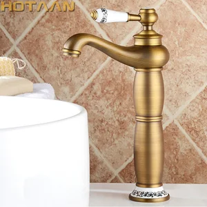 Old Bathroom Basin Basin Bronze Bronze Mixer Solid Copper Luxury EUROPE STYLE Taps for Bathroom Bathroom Crane YT-5085 12 Main Sales Tap Lavabo Luxury - №11