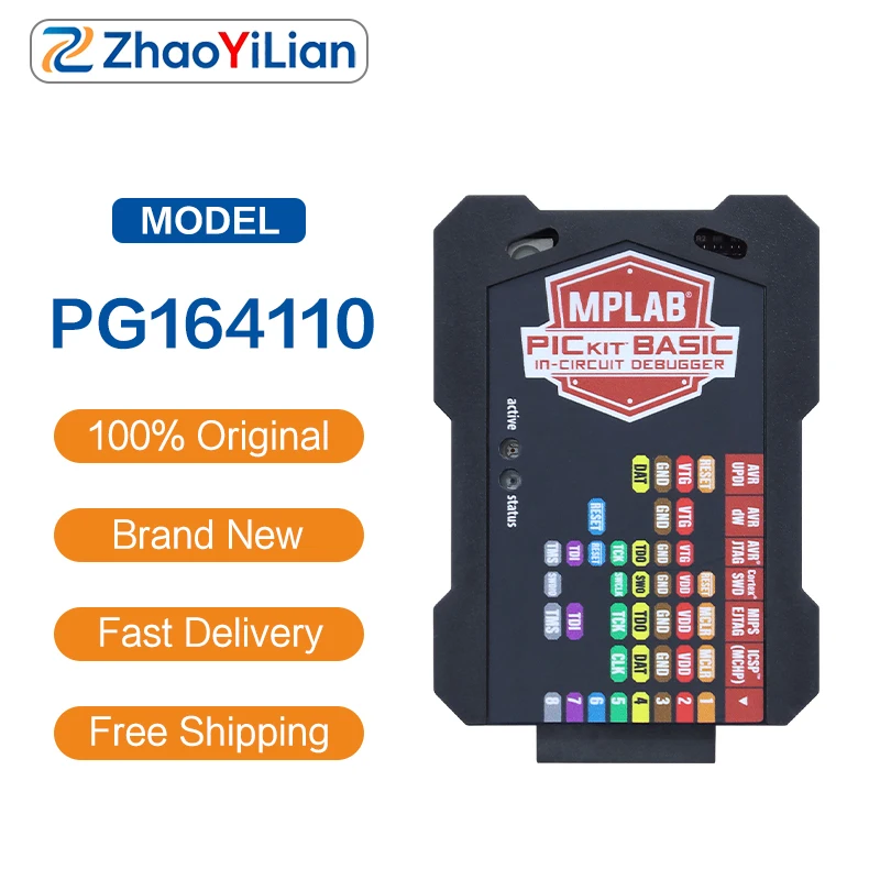 For PG164110 MPLAB PICkit Basic Programmer Debugger PIC AVR SAM MCU Download Tool