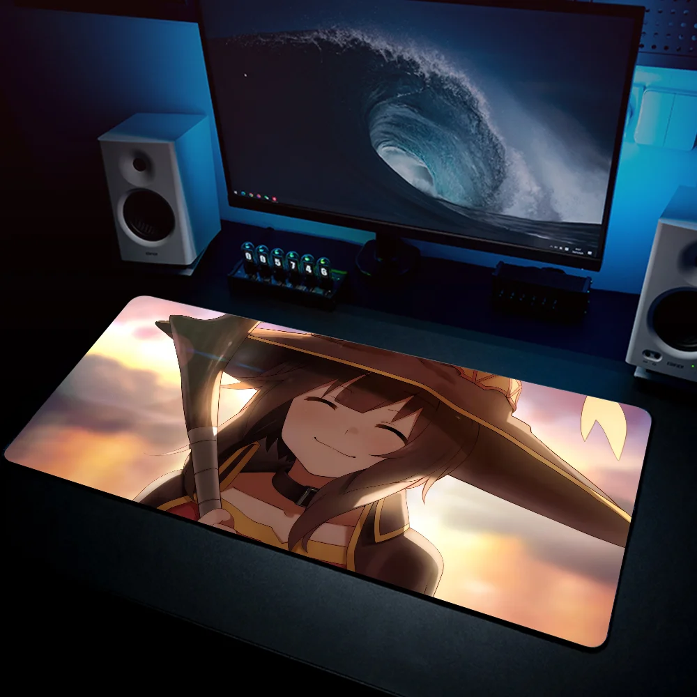 anime girl M-Megumin K-KonoSuba  Mousepad Mouse Mat Desk Mat With Pad Gaming Accessories Prime Gaming XXL Keyboard Pad