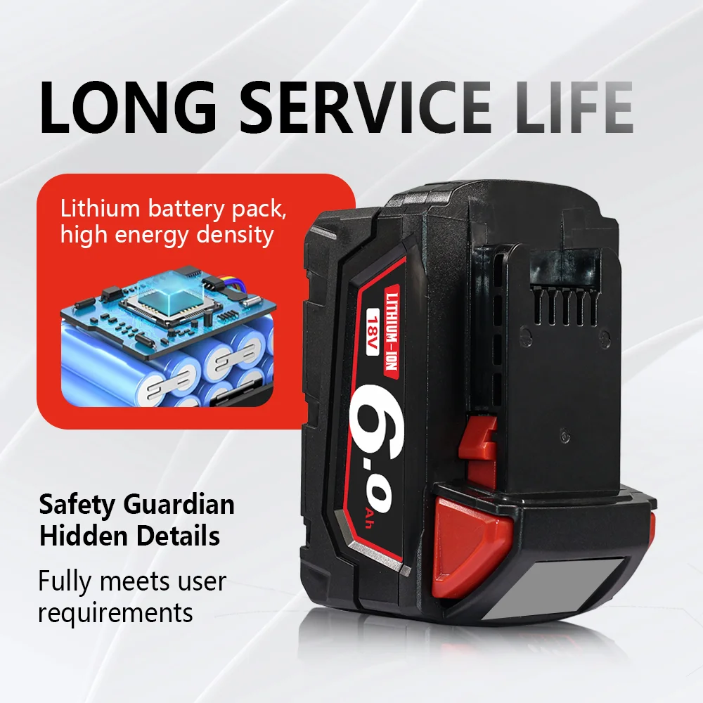 FOR milwaukee M18 Battery Compatible Power Tool Replace for milwaukee Rechargeable Battery 18V 3-6Ah