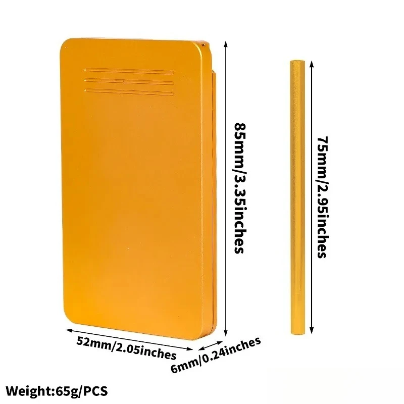 8-Compartment Metal Snuff Box Cigarette Case Container with Sild Lid in Aluminum Straw Pocket Size Portable Snuff Accessories