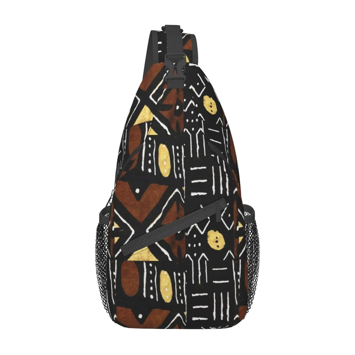 Bolso pequeño de tela de barro africano contemporáneo para hombres y mujeres, bandolera de pecho, mochila de hombro, mochila de viaje de senderismo, mochila de día