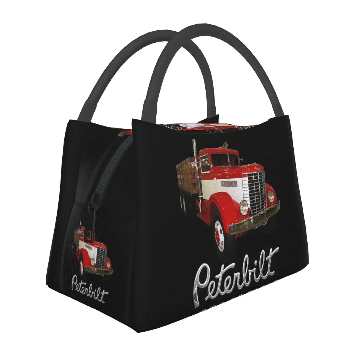 1939 Peterbilt Model 334 Stake Bed Lightweight Handheld Insulated Lunch Bag Large Capacity for Adults Students Travel Picnic