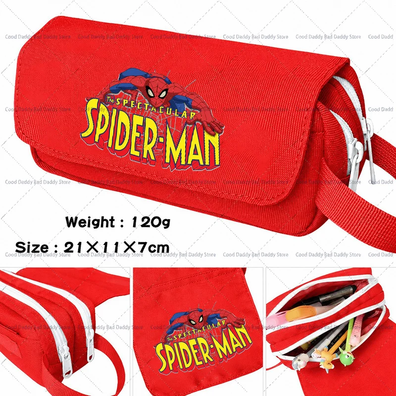 Children Anime Printed Pencil Case School Supplies sSpider Boys Cartoon Cute Pen Bag for Boy Kids Stationery Storage Pouch Gifts