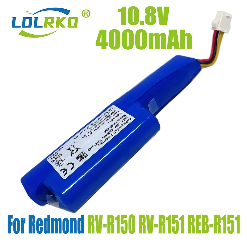 100% Original. 10.8V 4000mAh Rechargeable Lithium Battery Suitable For Redmond Red-R150 RV-R150 RV-R151 Vacuum Cleaner