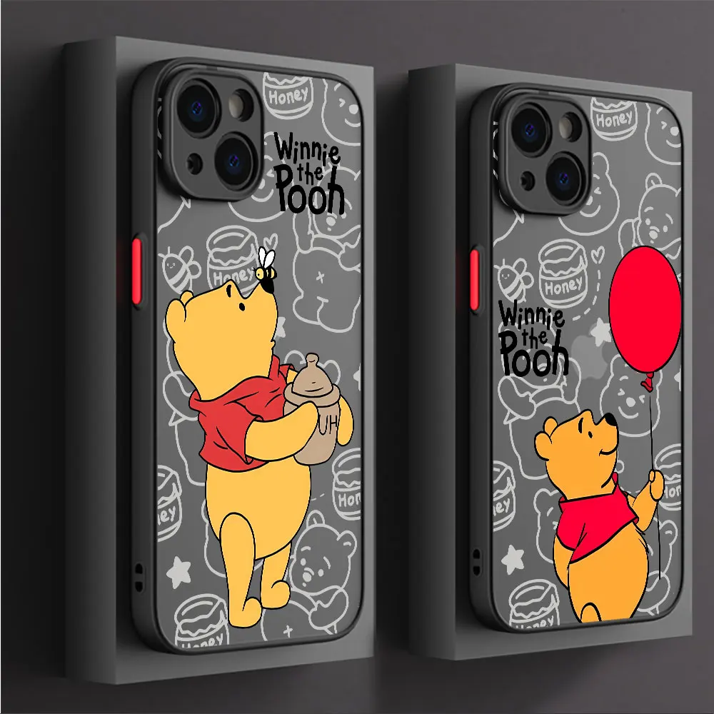 Winnie the Pooh Case for Apple iPhone 11 Pro XS X SE 8 Plus 15 Pro 7 6S 12 Mini XR 13 14 Pro Max 6 Shell TPU Shockproof Cover