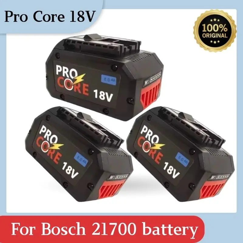 

Bosch 18V 8.0AH 10.0AH 12.0AH Professional Cordless Tool BAT618 BAT609 GBA18V80 21700 Battery ProCORE Replacement Battery