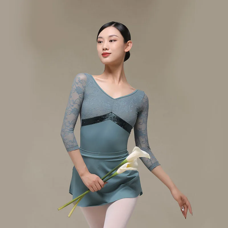 New Autumn Winter Ballet Leotards for women Three Quarter Sleeve High Quality Dancing Leotards  Adult Gymnastics Leotard