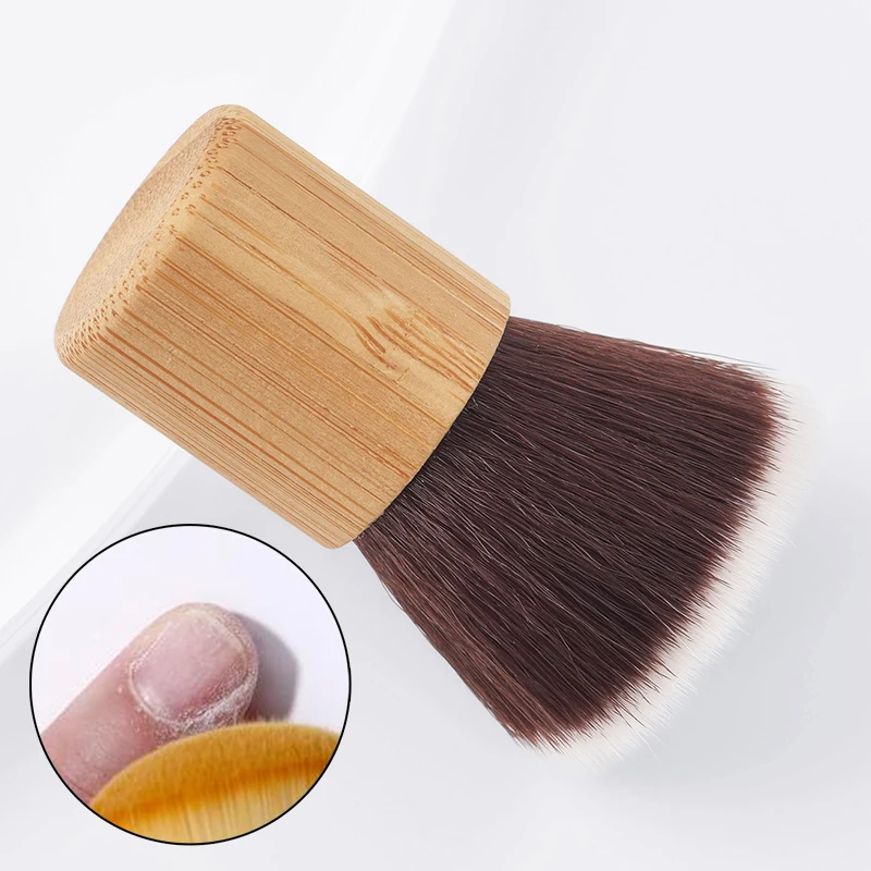 1Pcs Bamboo Nail Brushes Nail Art Pedicure Soft Remove Dust Cleaning File Tools Set For Manicure Nails Accessories And Tools