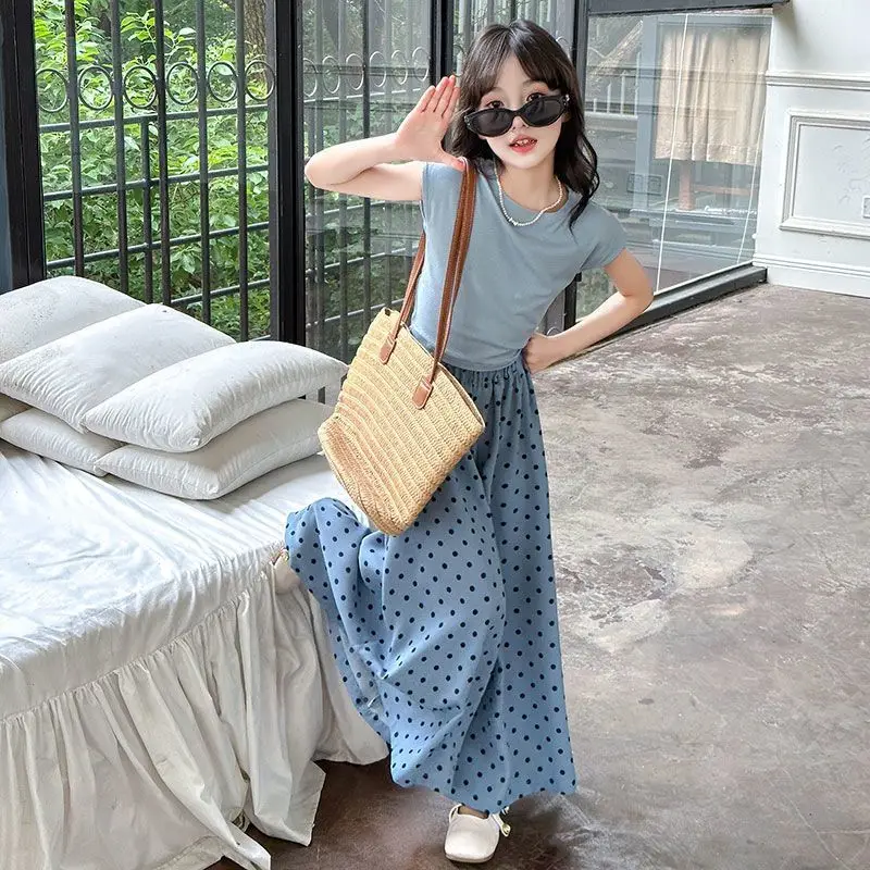 8 To 14 Year Old Girls Clothes 2025 Girl Summer Children's Top Bottom Sets Child Costumes Elementary Female Sets for Children