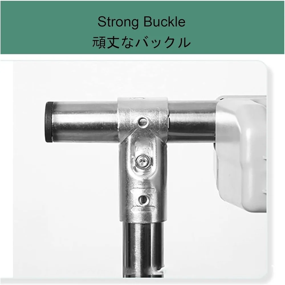 حامل مكنسة وممسحة من الفولاذ المقاوم للصدأ - عربة تنظيم أدوات التنظيف التجارية لتخزين الحديقة والمرآب