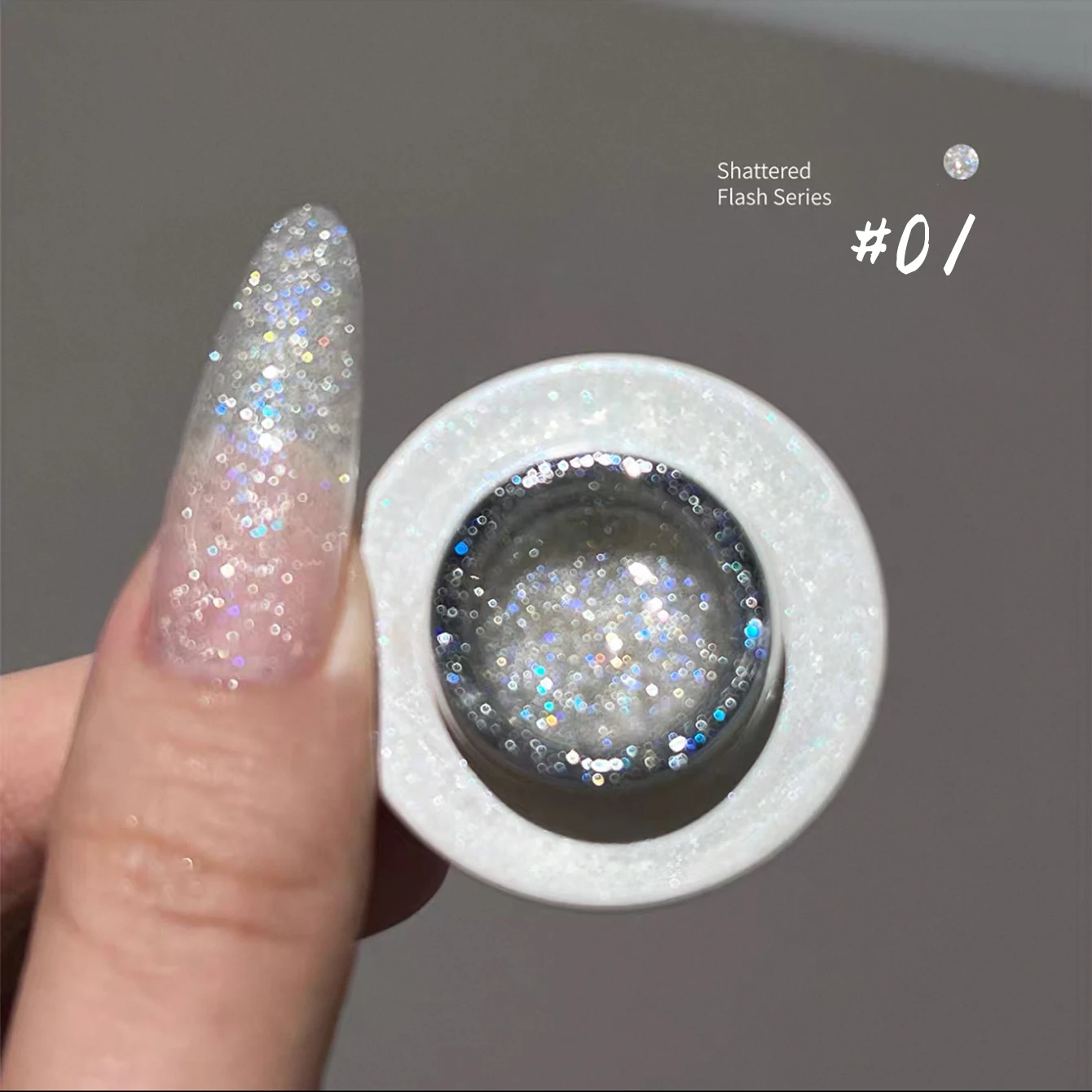 MIANEL 12ML Shiny Diamond Nail Gel Spring Summer Collection High-Density Reflective Glitter Holographic Sparkly Broken Diamond N