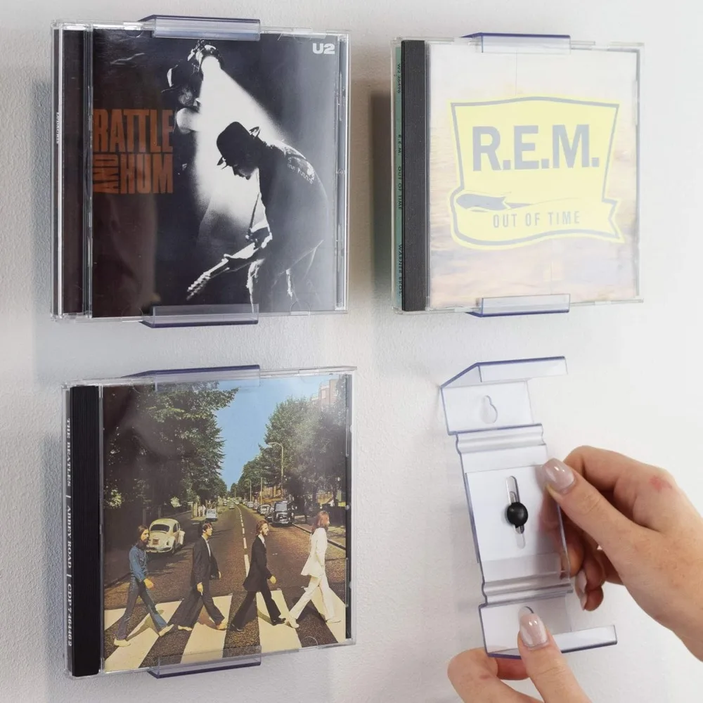 

CD Mount 5 Pack, Shelf Stand and Wall Mount Display, Invisible and Adjustable