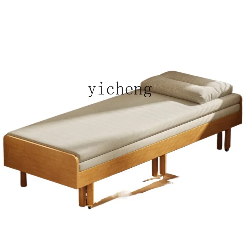 

TQH solid wood sofa bed pull-pull folding push-pull dual-purpose living room small apartment single tatami multi-functional