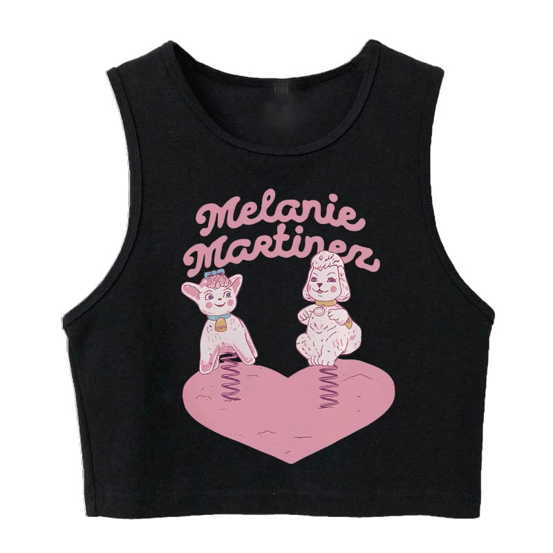 New in Melanie Martinez Crop Top Vest T Shirt Tee Women Cropped T-shirt Funny Tank Top Hip Hop Tshirt Female Clothing