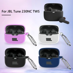Silicone Earphone Case Cover All-inclusive Wireless Headphones Cover with Hook Waterproof Scratchproof for JBL Tune 230NC TWS