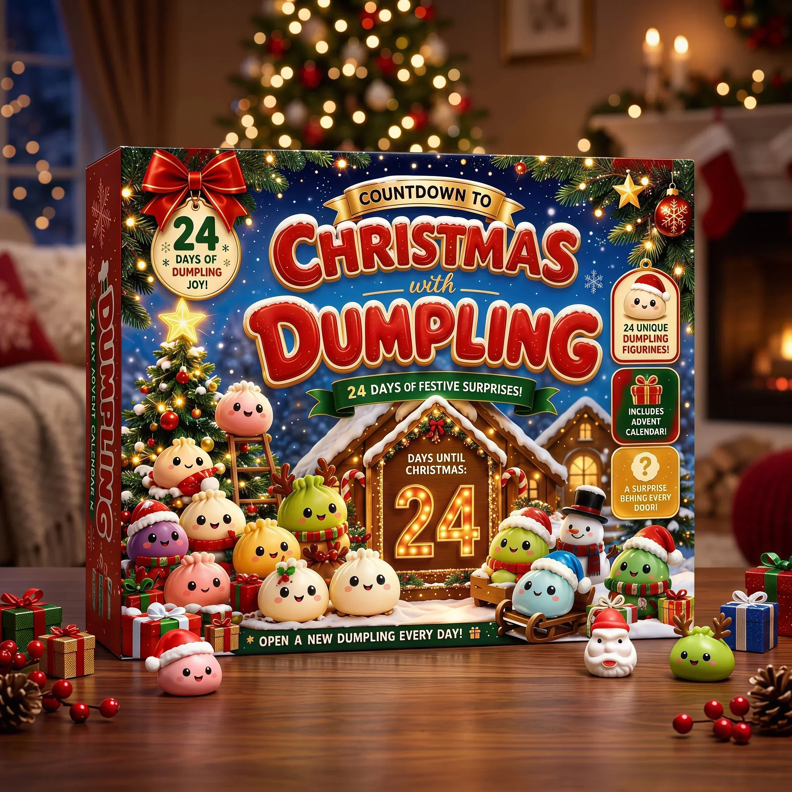 Advent Calendar Gift - 2026 New Christmas Dumpling Squishies Advent
