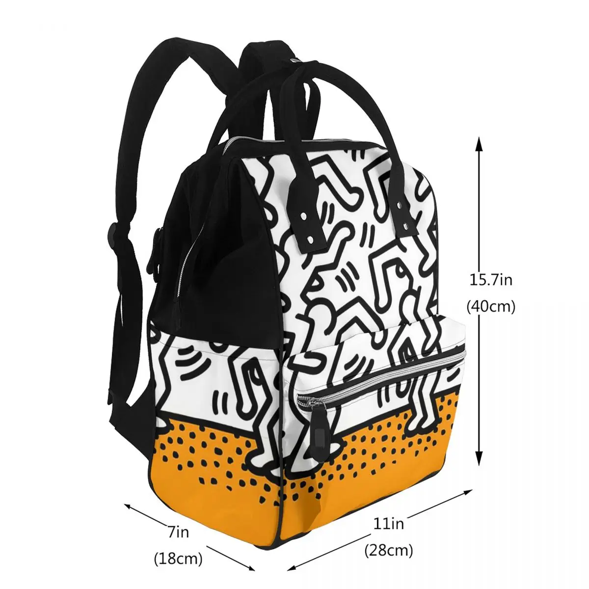 Keith Haring O Student Backpack School Bag Hiking Travel Daypack for Men Women Bookbag Shoulder Bags
