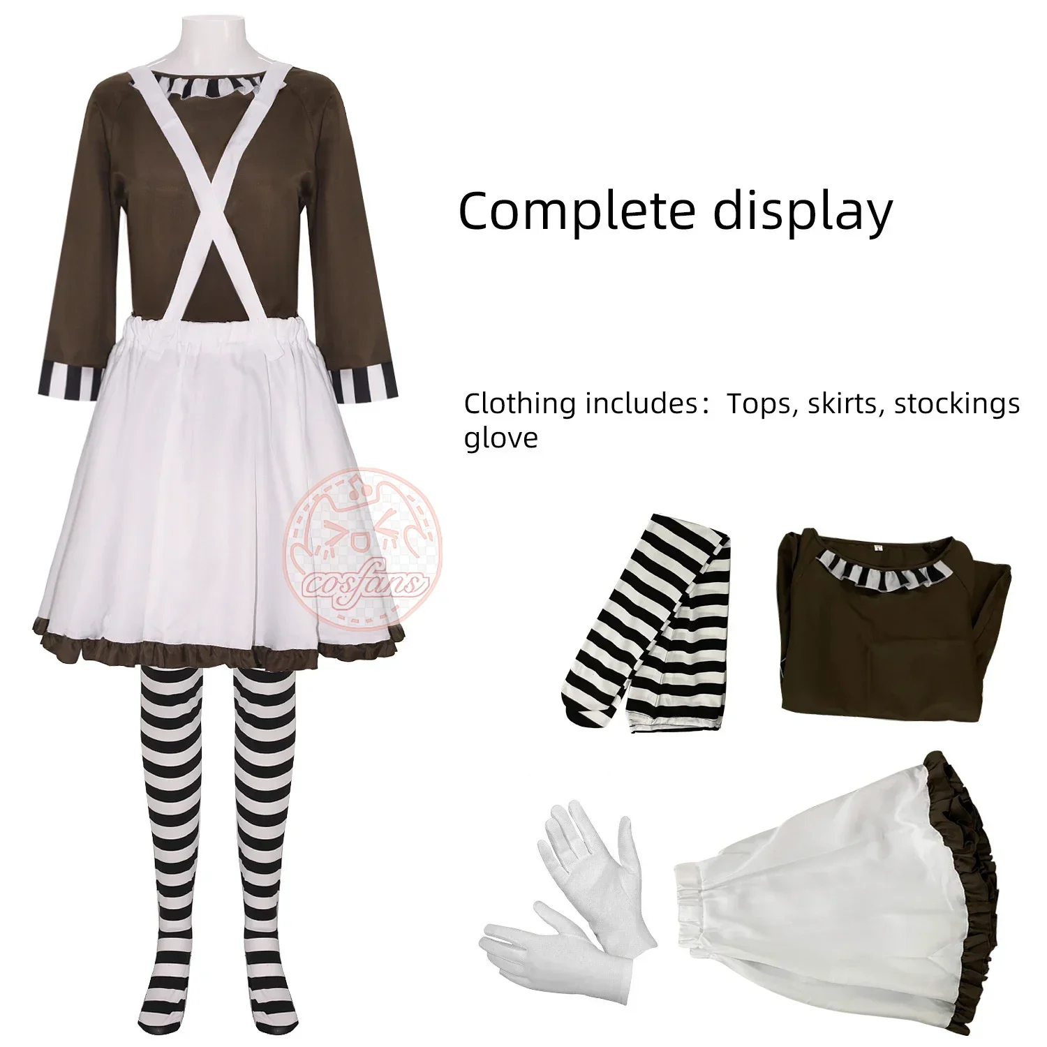 Movie Charlie Chocolate Factory Cosplay Costume Halloween Children's Day COS Performance Costumes Party Top Camisole Pants Set