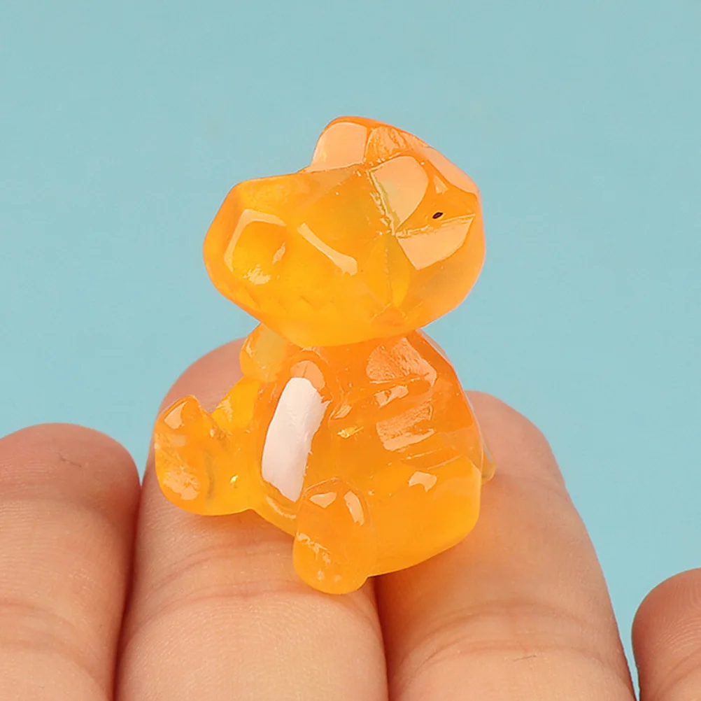 

20 Pcs Micro Landscape Ornament Dinosaur Cake Decorations Outdoor Resin Mini Glowing Statue Garden Figurine