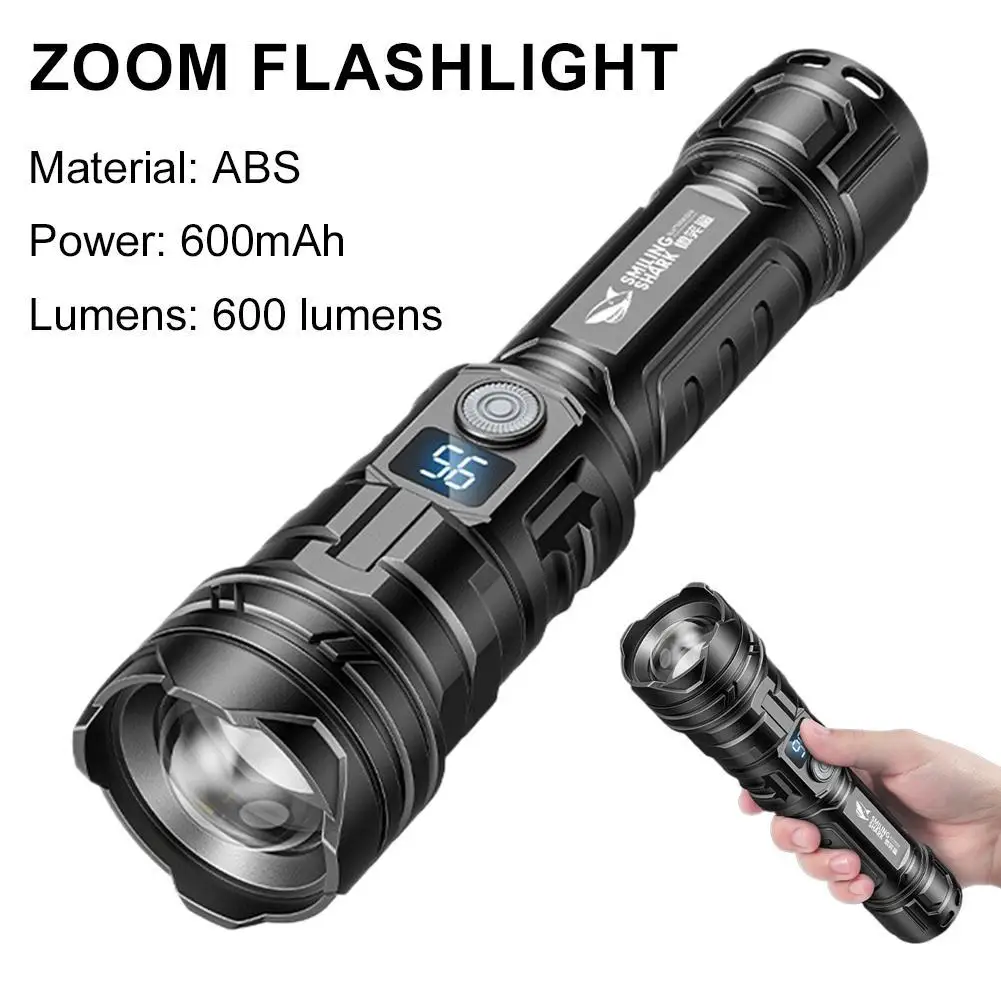 

Мощный сильный свет, фонарик LEP дальнего действия, зарядка через USB, литиевая батарея 26650, уличный телескопический зум, супер яркий фонарик