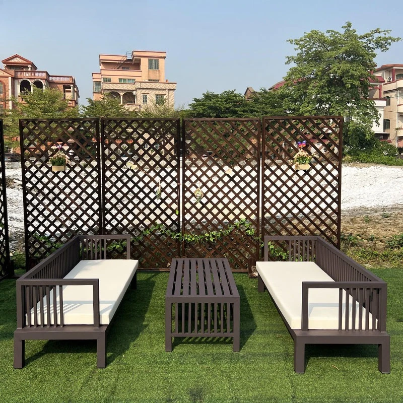

Courtyard Garden Outdoor Leisure Double Sofa Outdoor Living Room Restaurant Homestay Creative Design Iron Art
