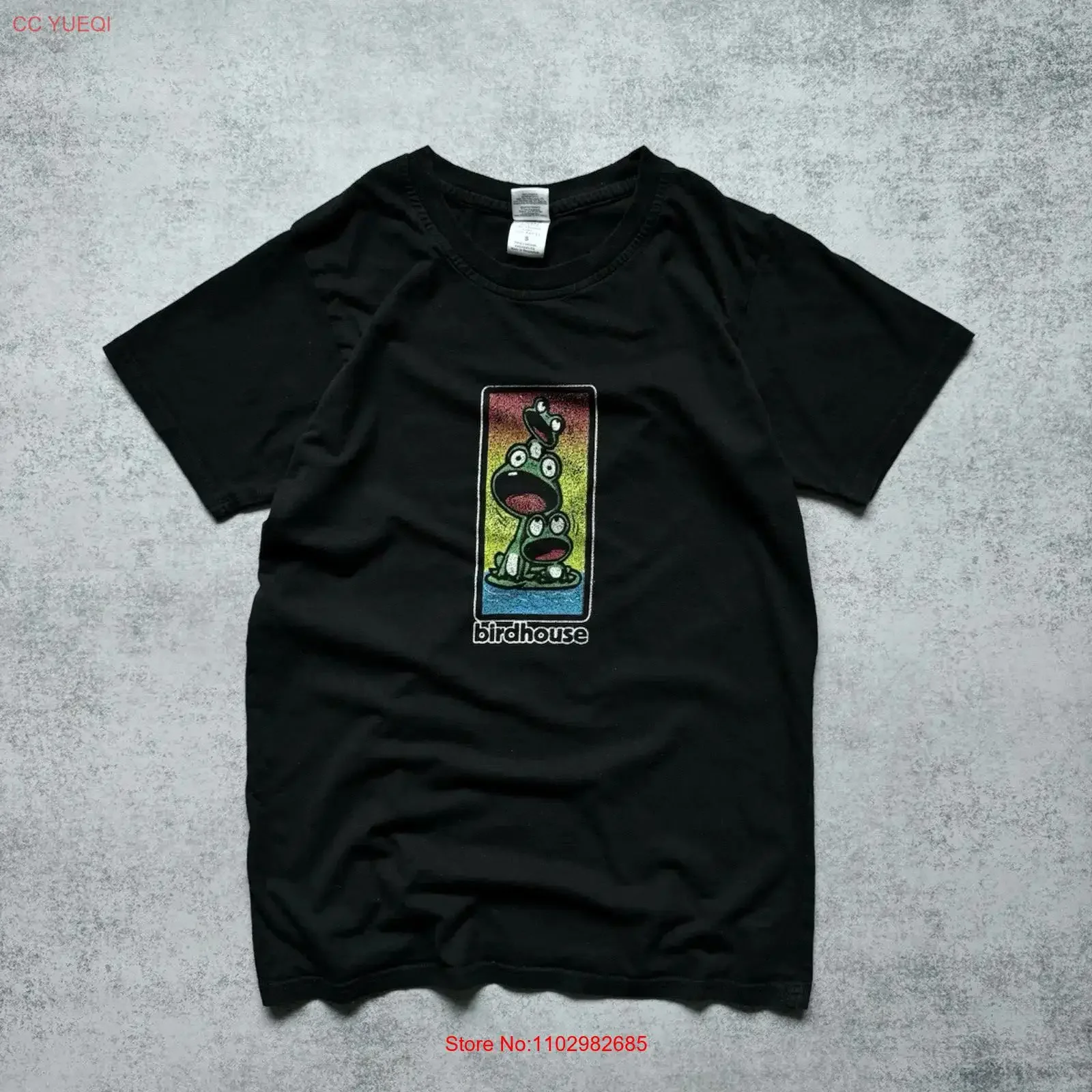 Camiseta Vintage Y2K Birdhouse Tony Hawk Skateboards para Hombre Talla S Hook Ups Pornstar, estilo vintage, lavada, suave, streetwear, ligeramente desgastada.