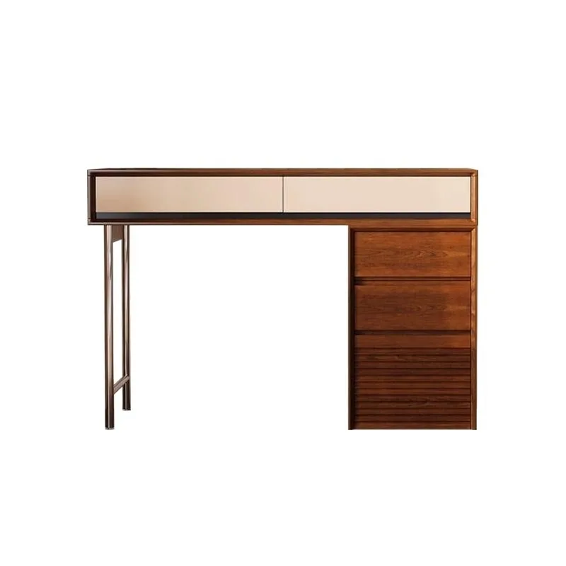 

Solid wood dresser storage combination makeup table