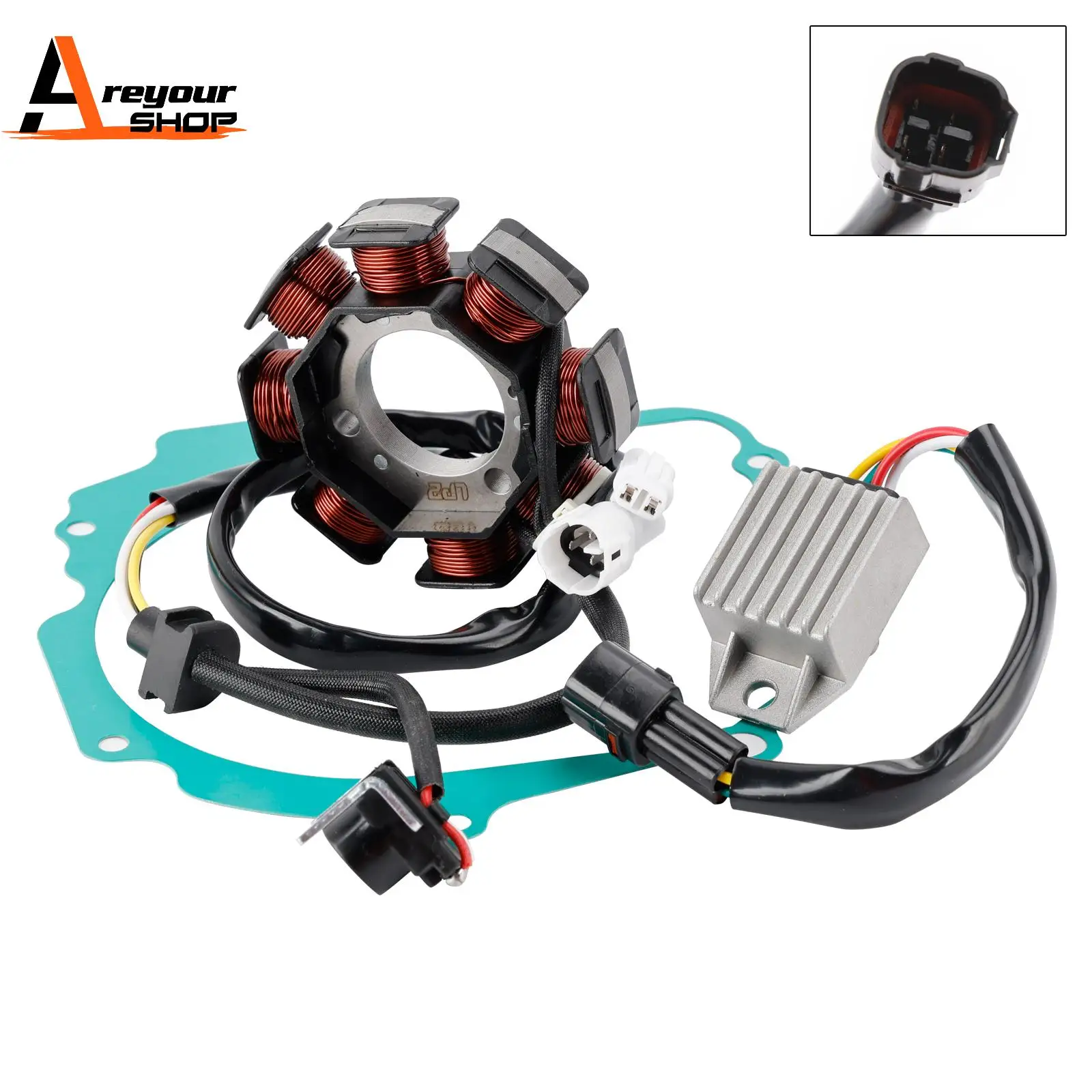 

Комплект прокладок регулятора магнитного статора Areyourshop для Yamaha YFA-1 Breeze 125 2002 2003 2004