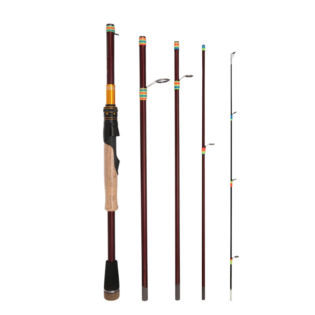 

Collapsible Fishing Rod 1.8m-2.1m Carbon Fiber Multi-section Lure Fishing Rod M Tune Spinner Biatcasting Fishing Pole Accessory