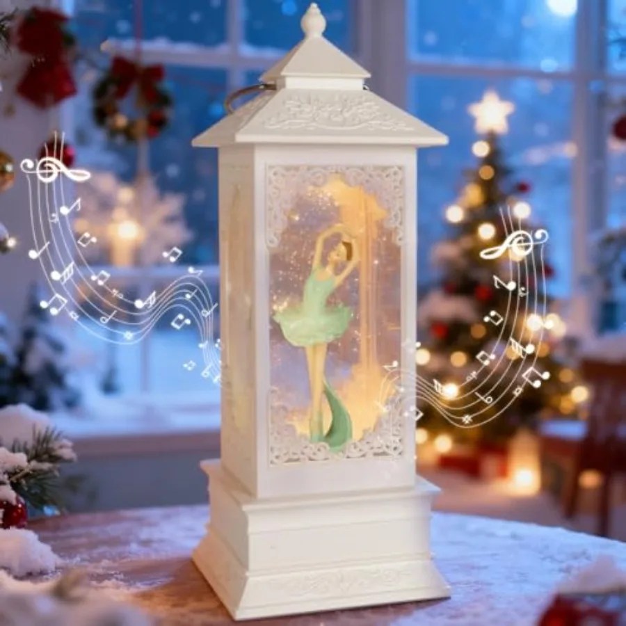 

360° Rotating Ballerina Figurine Music Box Light for PresentWomen Mom Daughter Granddaughter ChristmasandBirthday Present Batte