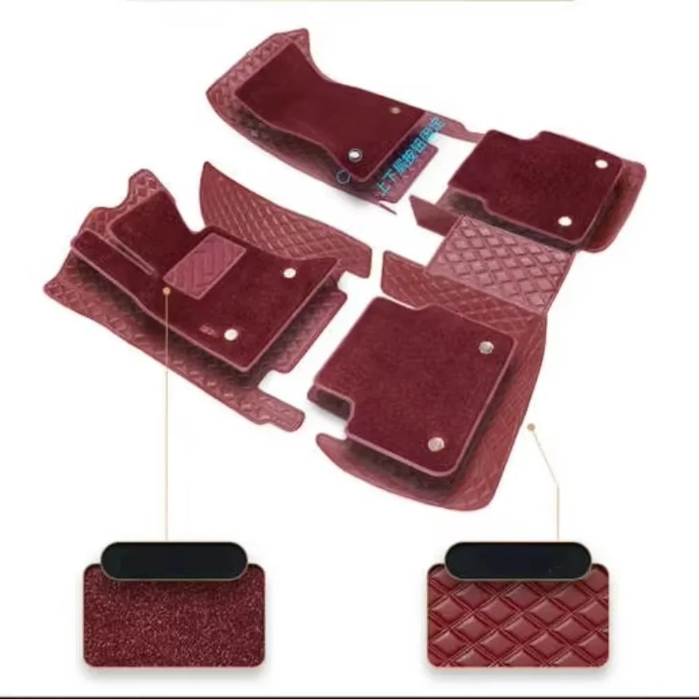 

For Hyundai Coupe Genesis-Coupe Auto Carpets Double Layer Custom Car Floor Mats Foot Coche Accessories Floor Liners