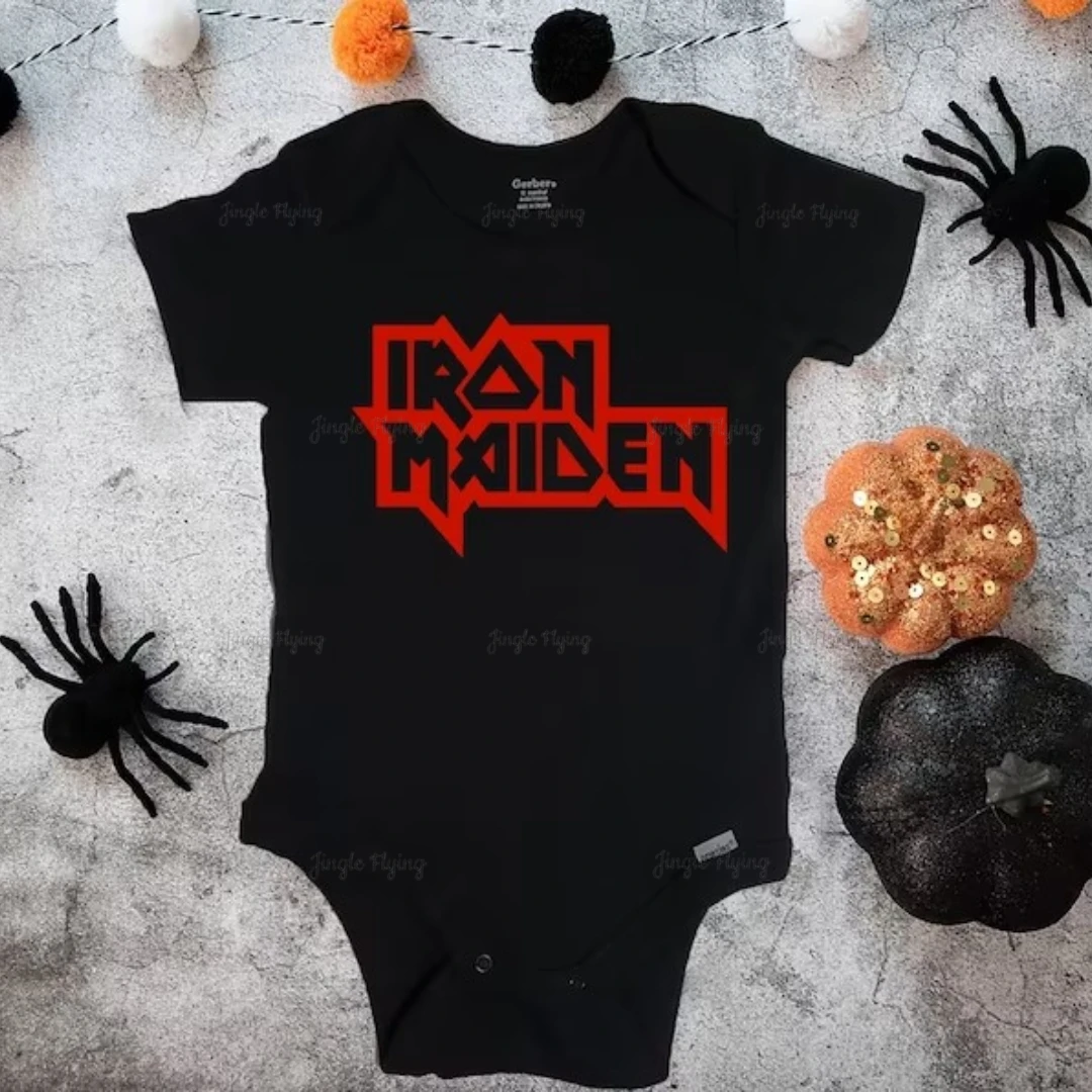 Trooper Invasion Of Rarities Album Eddie Soldier Heavy Metal Band Art Baby Romper Clothes Baby Onesie Set