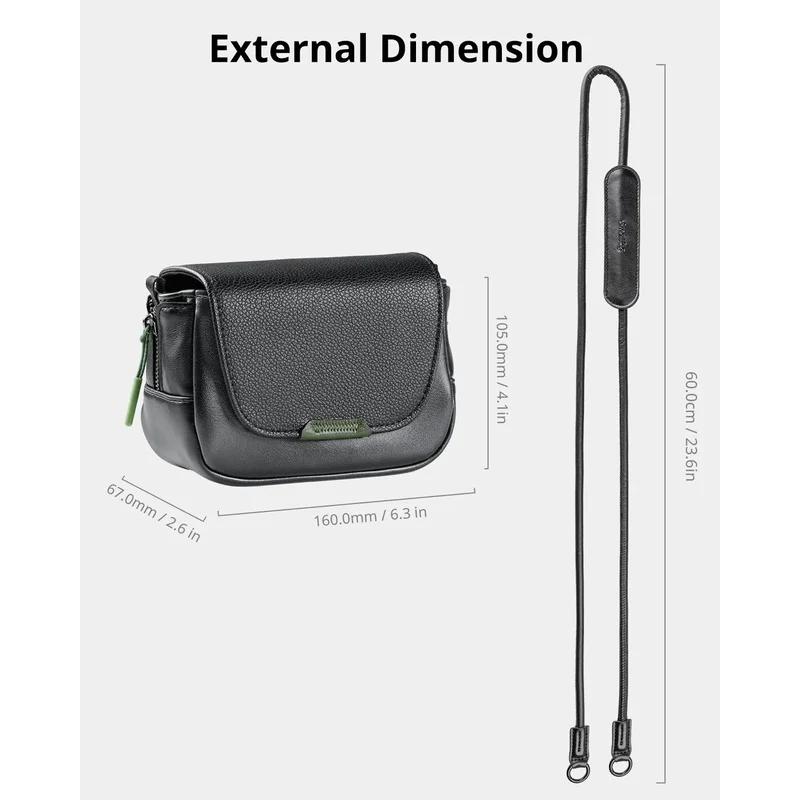 NEW SmallRig 5673 Magnetic Closure Camera Storage Bag Eco Leather Water Resistant for Ricoh GR Series with AirTag Slot